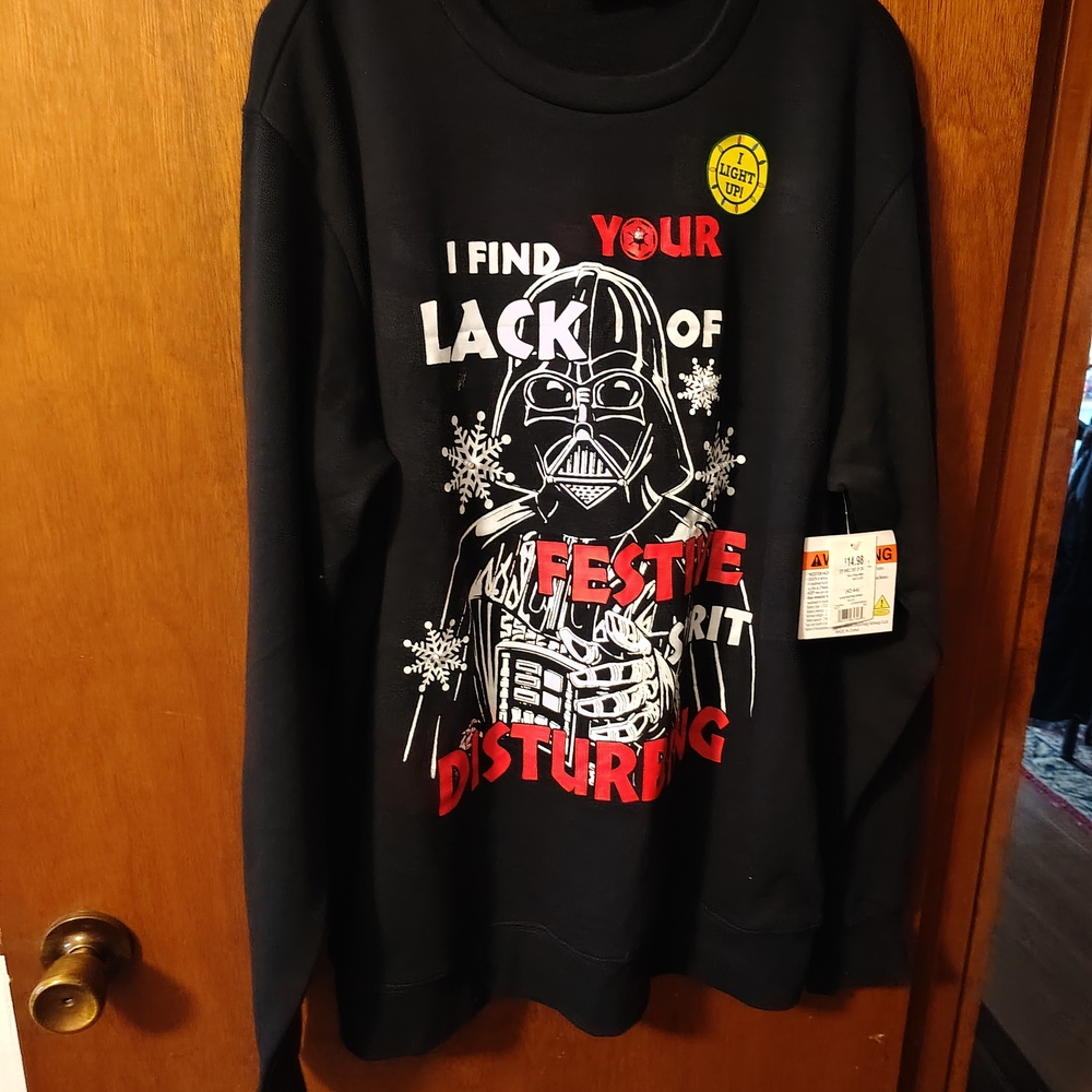 Star Wars Black Sweatshirt Light Up